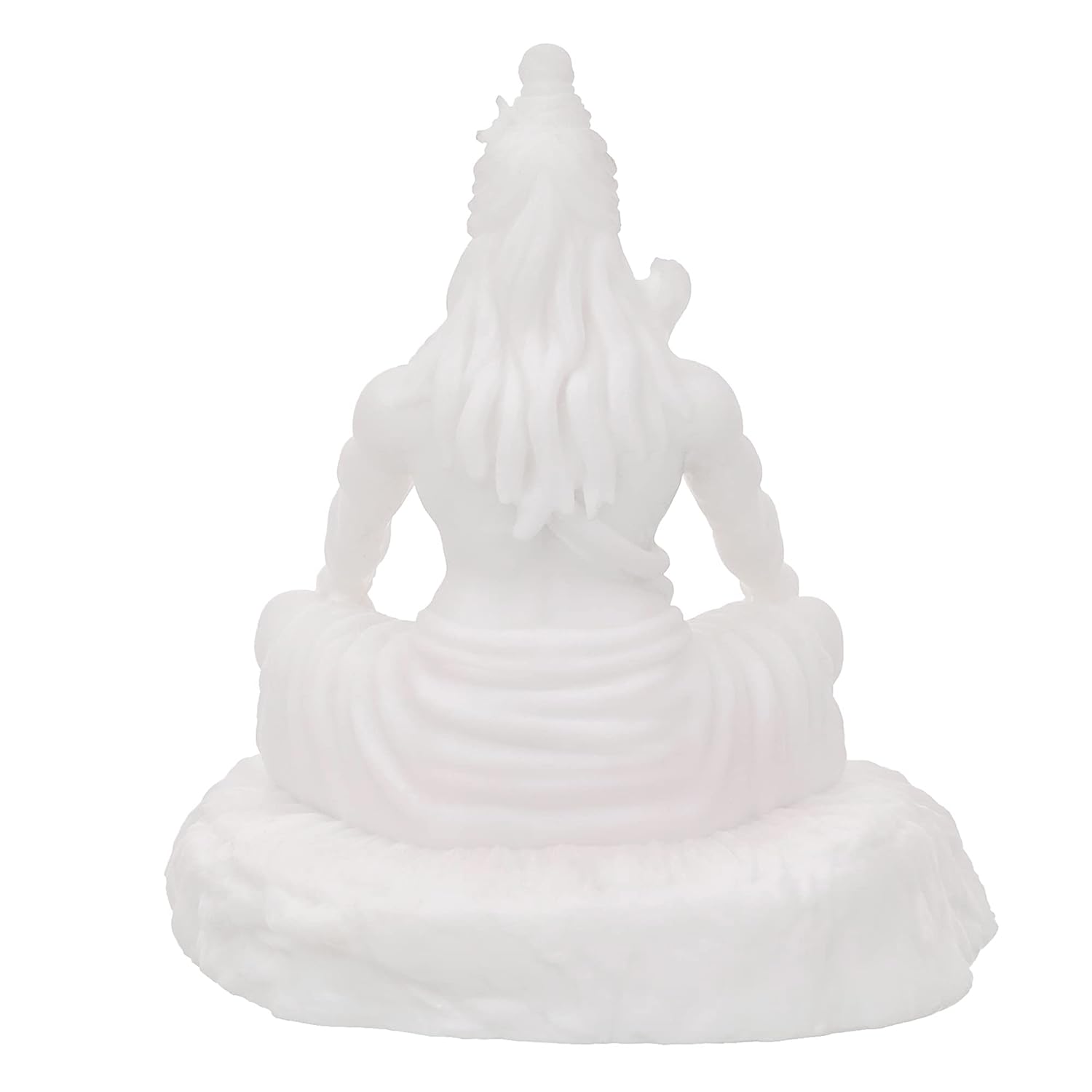 Ecraftindia White Polyresin Lord Shiva Sitting Statue