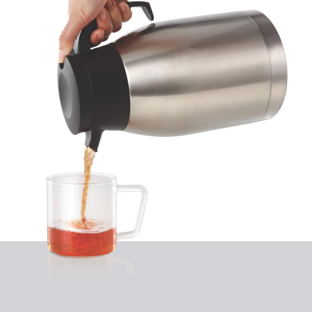 Borosil - Stainless Steel Teapot | Vacuum Insulated | Silver | 1.5 L