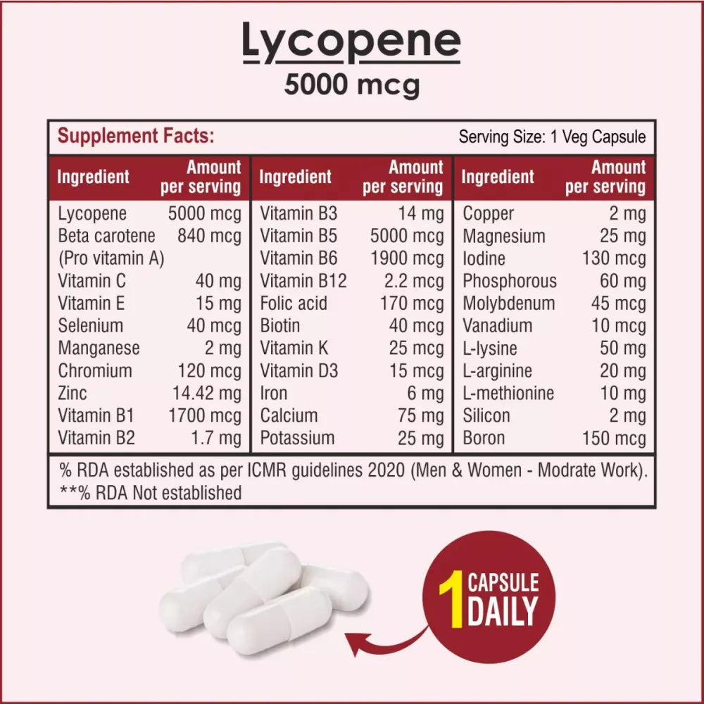 Biotrex Lycopene 5000mcg - 60 tabs