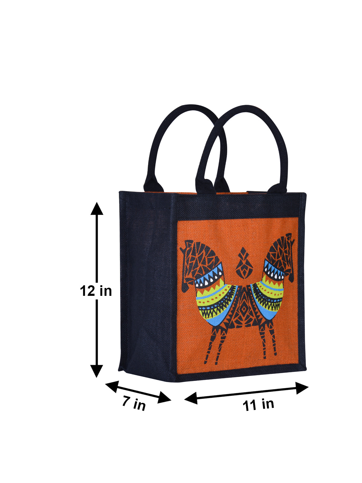 Jute Cottage Double Zebra Print Lunch Bag