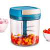 Wonderchef Pulse Vegetable String Chopper 900ml 6 Sharp Stainless Steel Blades Anti-Slip Design