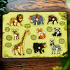 TodFod Wild Animals & Fruit Characters Knob & Pegged Puzzle for Kids
