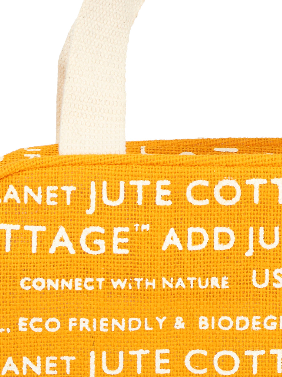 Jute Cottage Tape Hanb-035dle Lunch Zipper (Jute Cottage Printed)