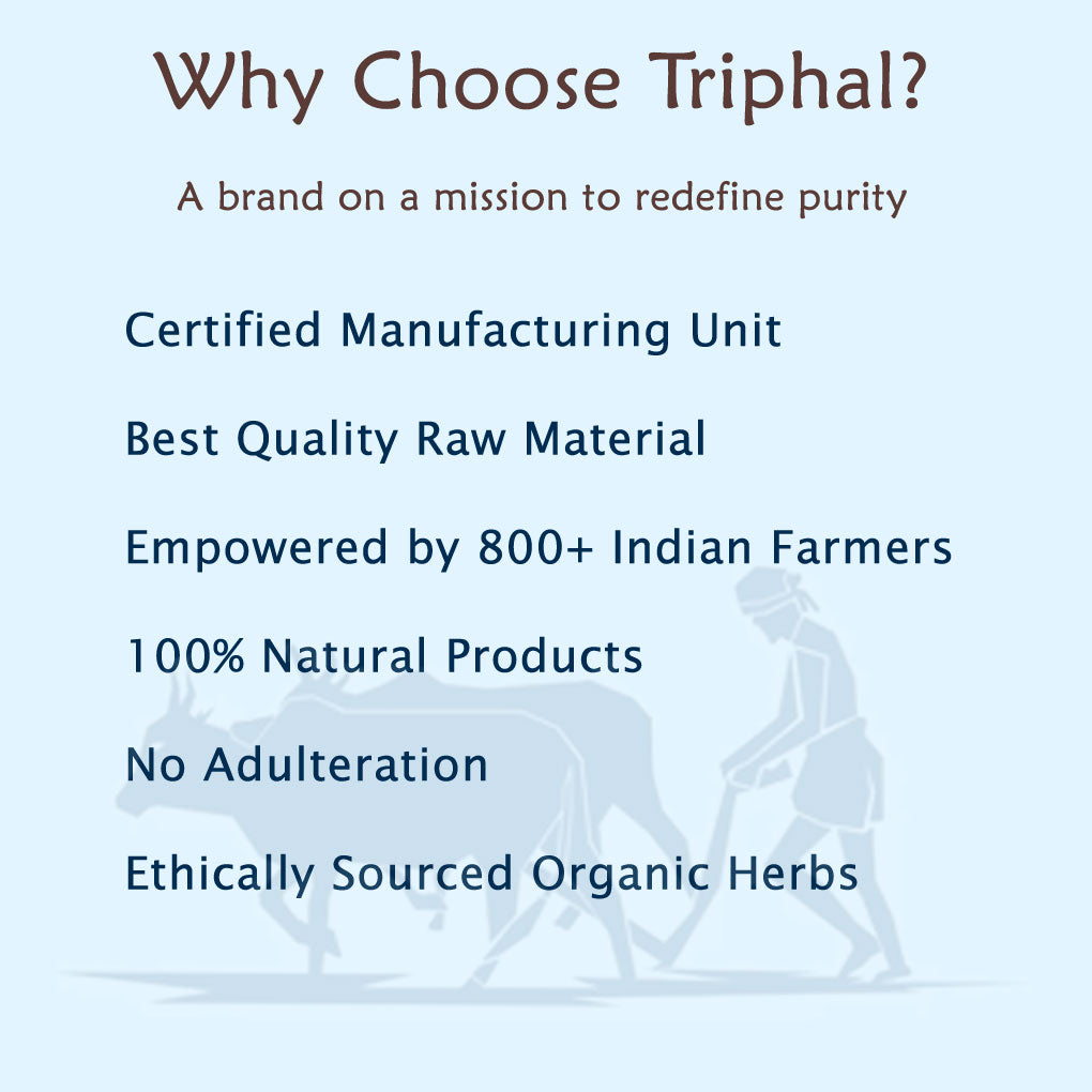 Triphal Brahmi Booti Powder - Bacopa Monnieri Leaf Powder - Swadesi