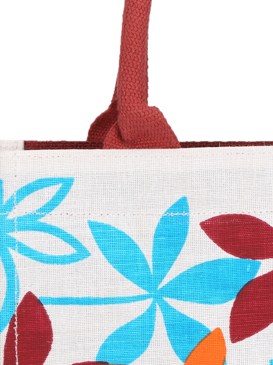 Jute Cottage Juco Printed Zipper Lunch Bag