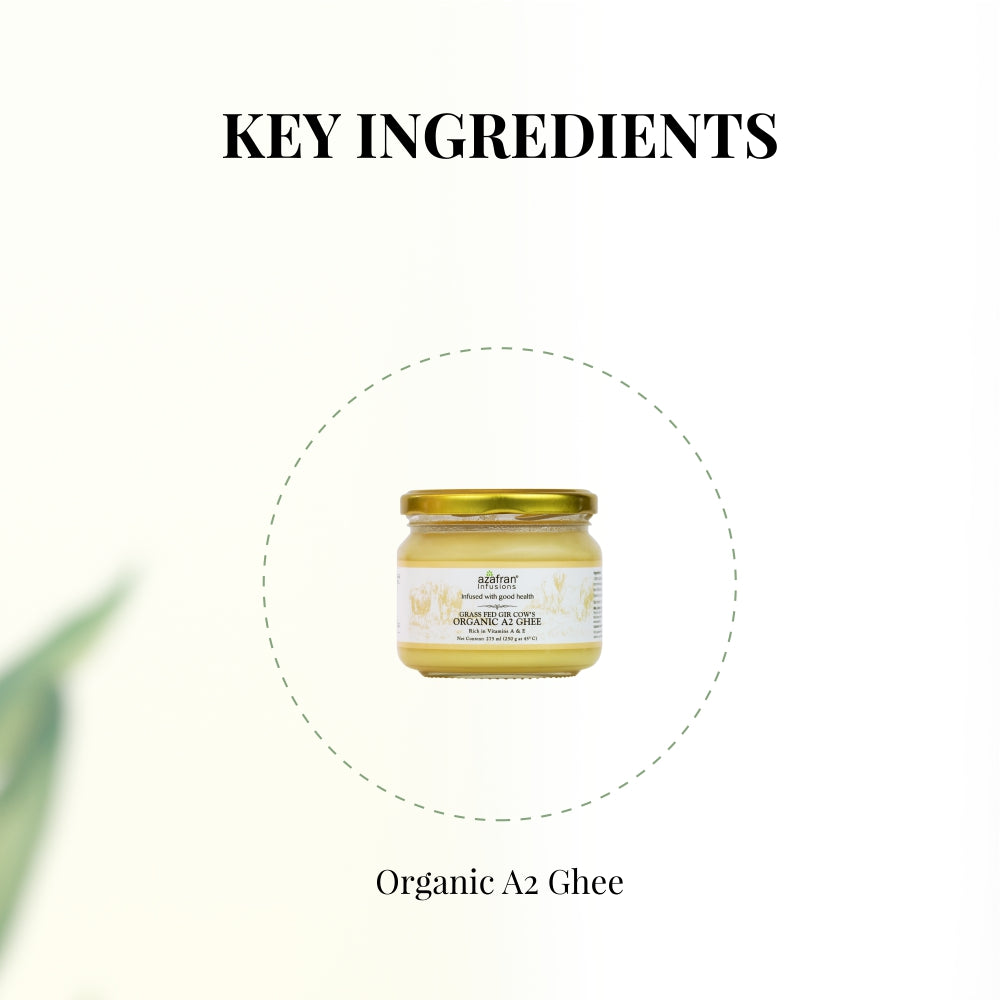 Azafran Grass Fed Gir Cow's Organic A2 Ghee - 275 ml