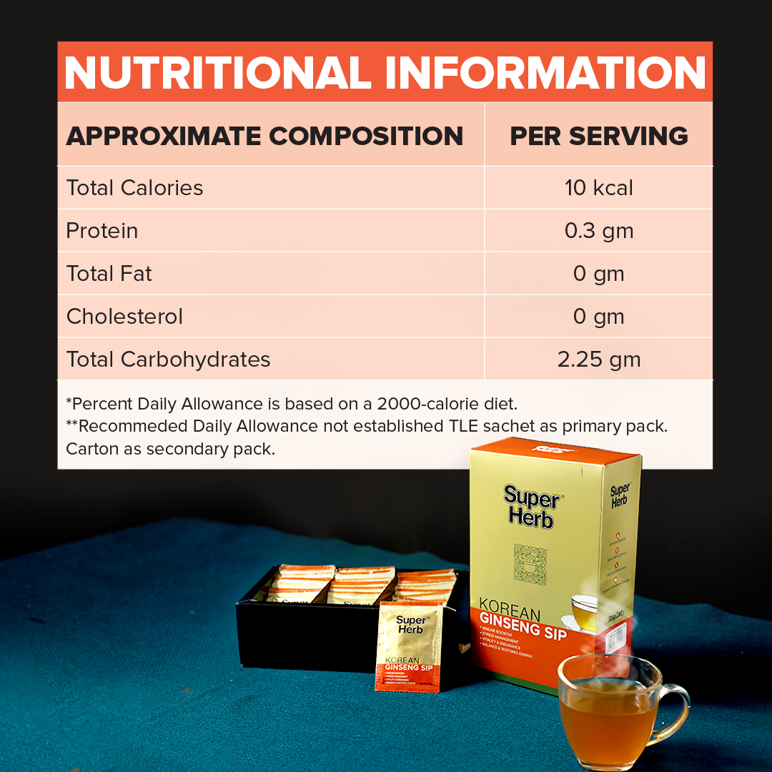 Genomelabs Super Herb Korean Ginseng Tea - 30 packs