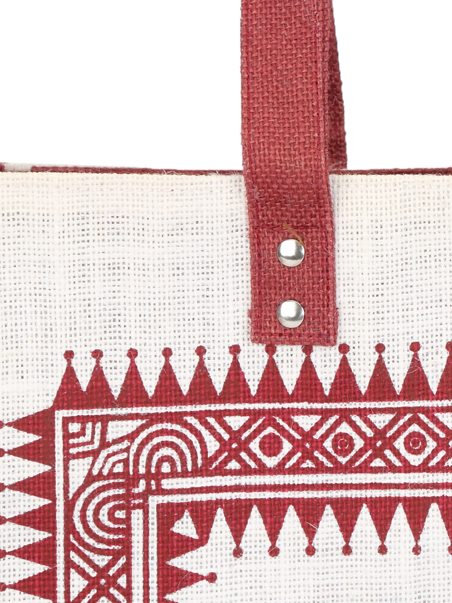 Jute Cottage Warli Print Zipper