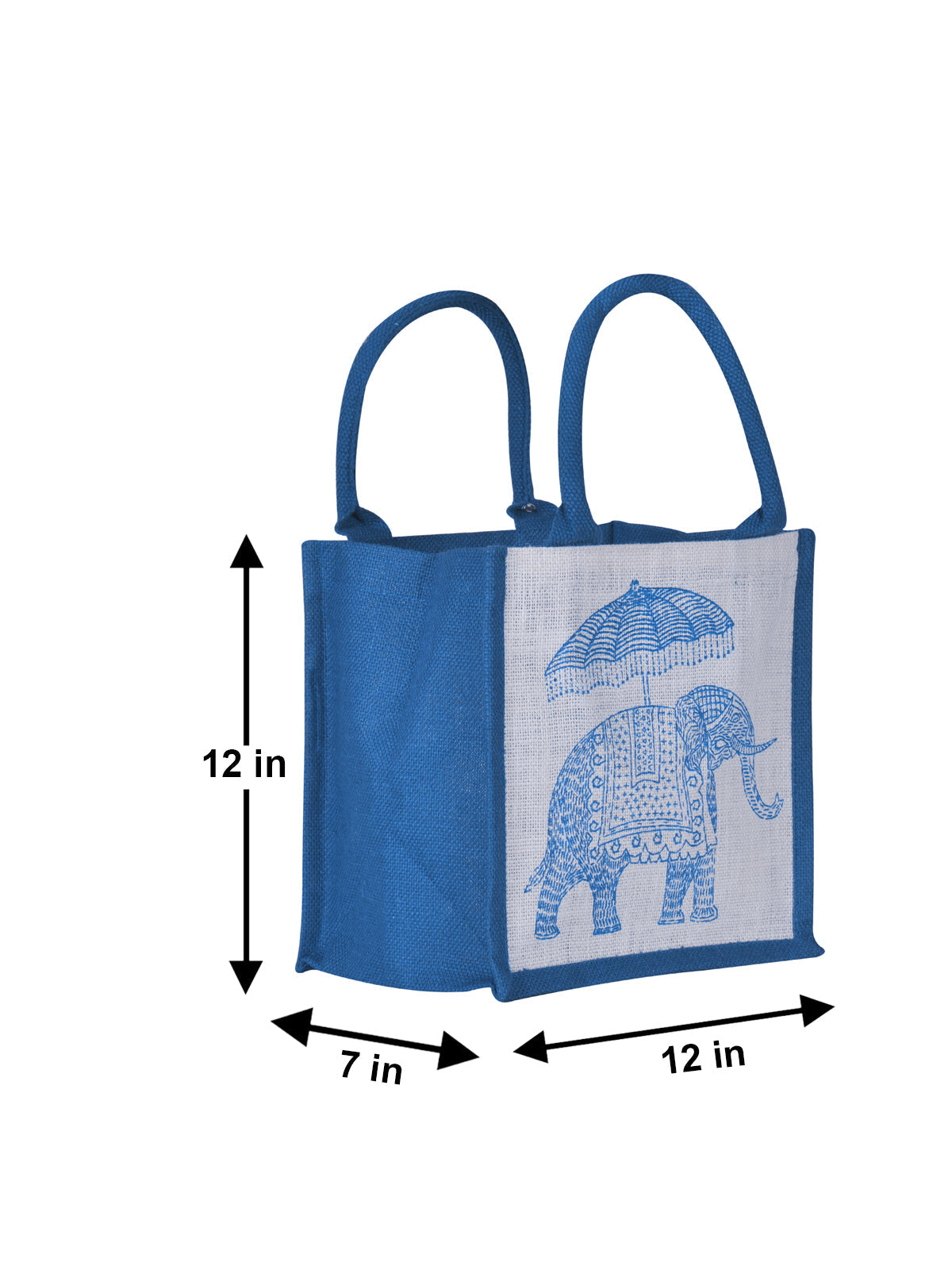 Jute Cottage Elephant Print Zipper