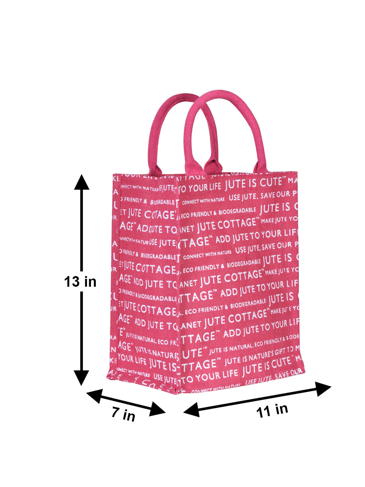 Jute Cottage Printed Zipper Lunch Bag