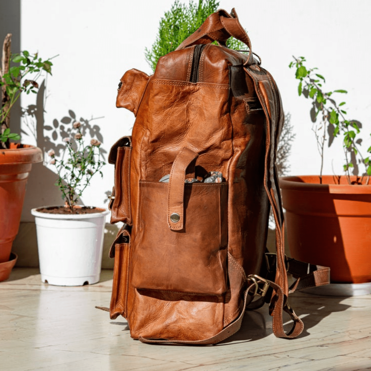 Craftshades – Seven Pocket Goat Leather Backpack | Unisex