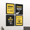 ArtX Paper Money Makers Motivational Framed Posters Set of 4