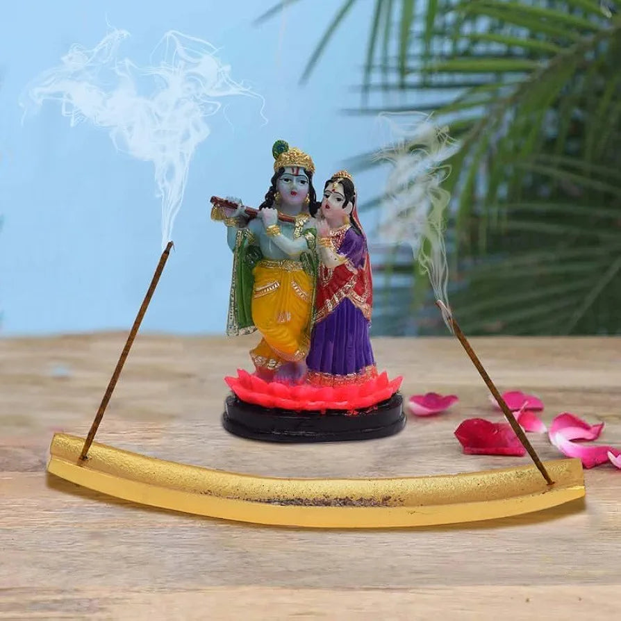 Pure Source India Aluminum Incense Holder Gold