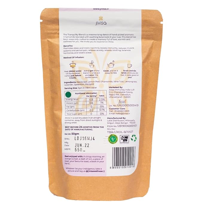 Jivisa Tranquility Blend Herbal Tea - 50 gms