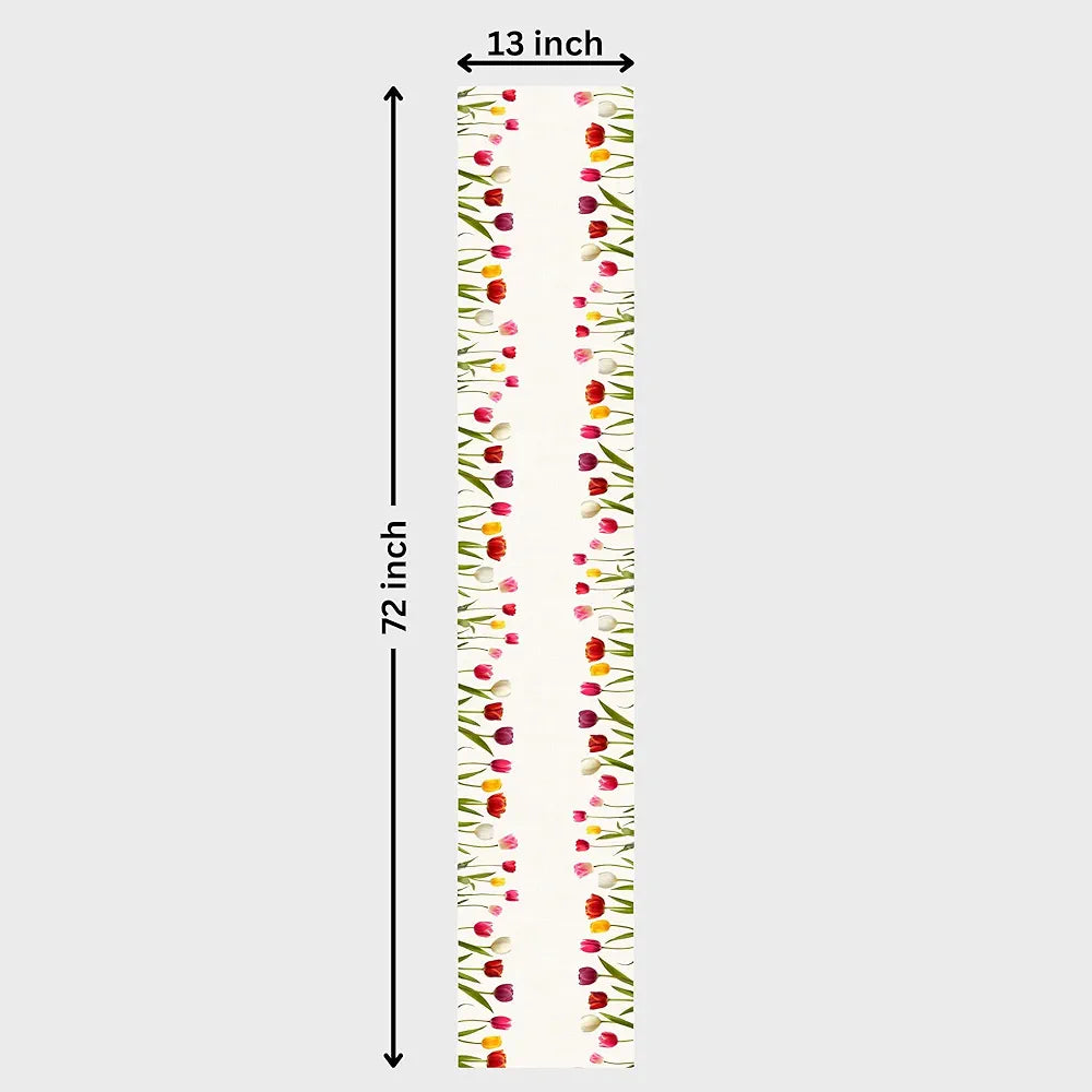 Ishro Home Premium Table Runner Colour Blooming Tulip