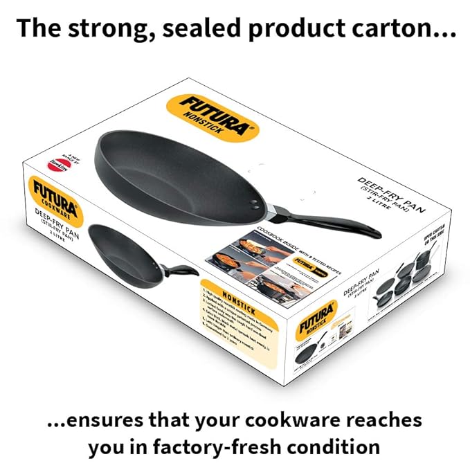 Hawkins Futura Nonstick Deep-Fry Pan (Stir-Fry Pan) 2 L, 26 cm, 3.25 mm (Black)