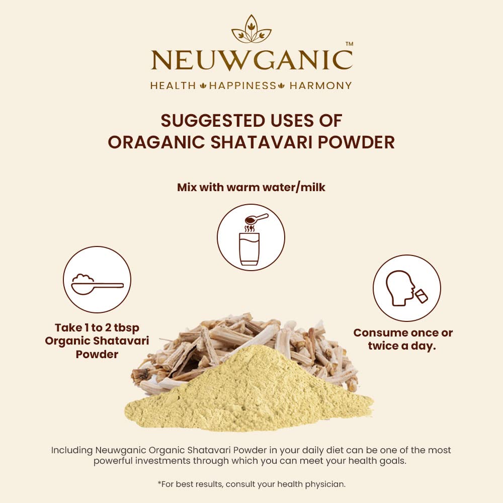 Neuwganic Organic Shatavari Powder - 200 Grams