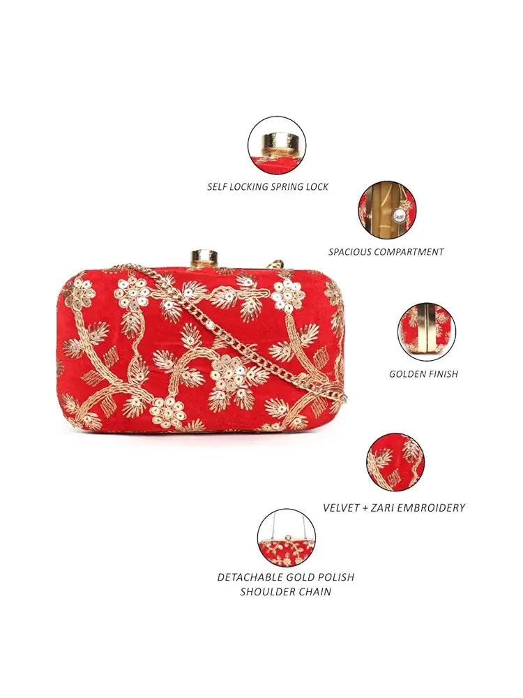 Astrid Handmade Macrame Flap Over Sling Bag For Girls And Women Colour Red