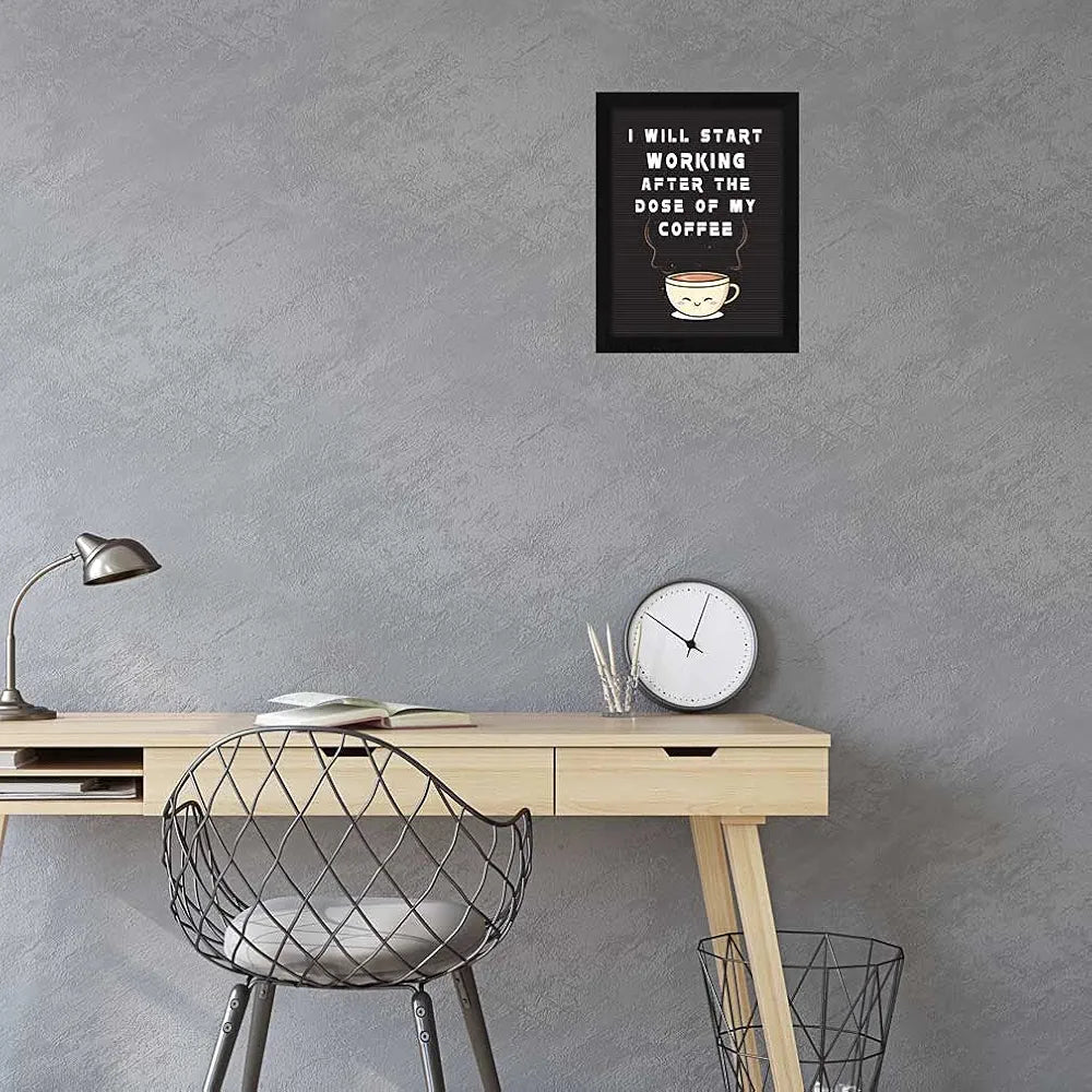 ArtX Paper Coffee Quote Wall Frame Art Painting