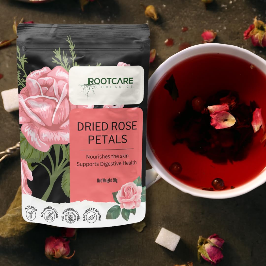 Rootcare Organics Sun Dried Rose Petals - 50 gms