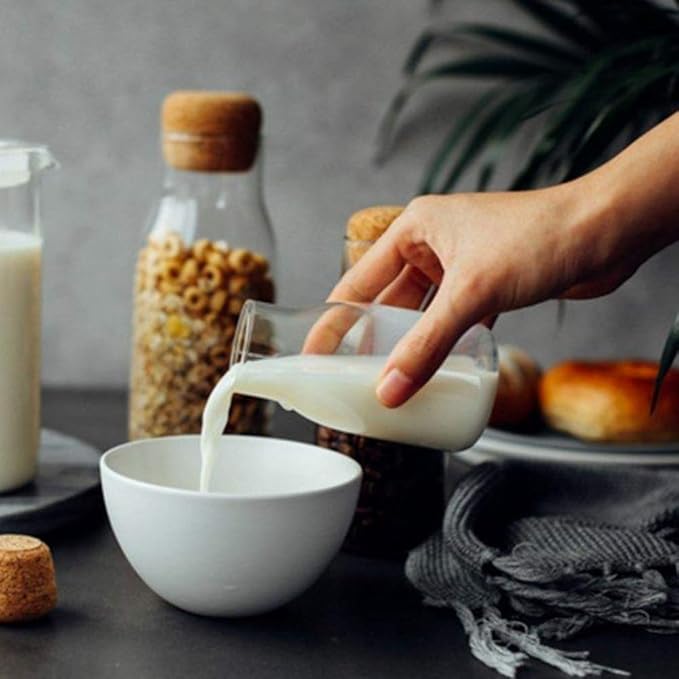 Femora Bottle Container Borosilicate Glass Bottle With Cork Jars & Container | 500 Ml