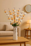 Artificial Flowers Bunch Cherry Blossom Ideal for vase Without vase Peach Mix 55 cm Height Fabric