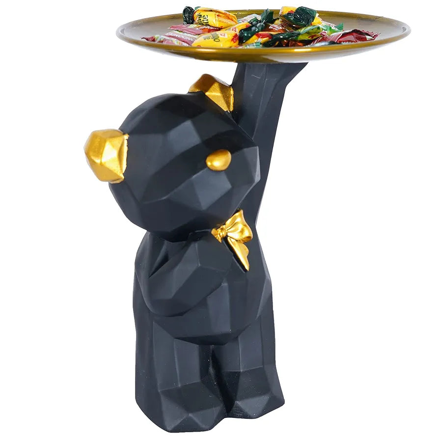 Zart Cool Dog Showpiece for Home Decor Showpiece Black Dog Sta