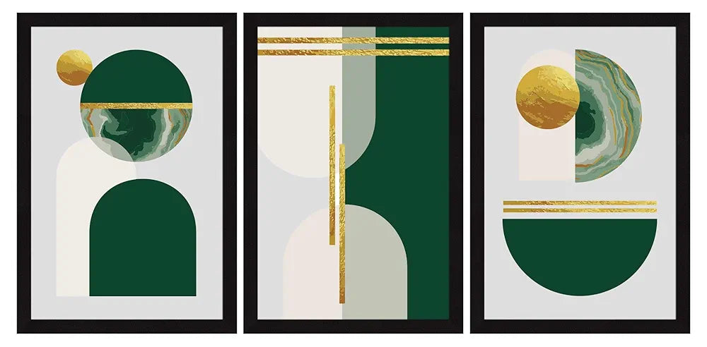 ArtX Paper Boho Aesthetic Wall Painting Multicolor Set Of 3