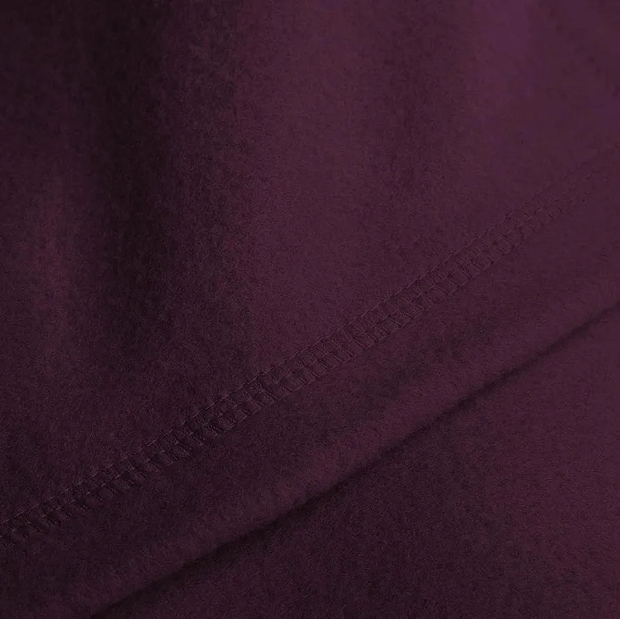 Cloth Fusion Polar Fleece AC Blanket for Winter Double Size Soft Woolen Blanket for Travel & Sleeping Wine