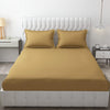 Fresh From Loom Breathable King Size Flat Bedsheets Hotel & Home Double Bedsheet Set With 2 Pillow Covers 144 TC Brown