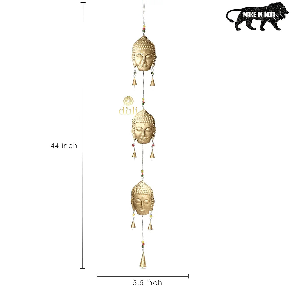 Duli Metal 3 Budha Windchime Feng Shui