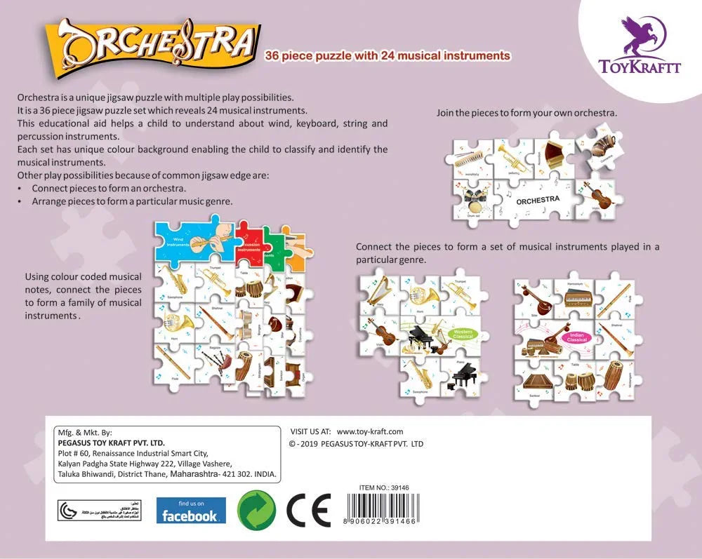 Toykraft: Kids Puzzle - Orchestra | Fun & Learning Toys for Kids | Educational Games for 5-7 Year Kids | Educational Toys for 5-7 Years | Kids Learning Toys for 5-7 Years