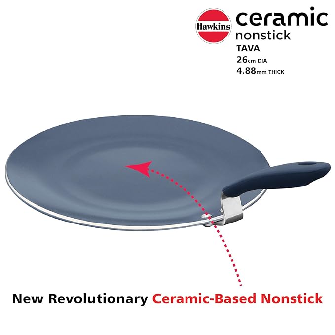 Hawkins Ceramic Nonstick Tava 26 cm Granite Griddle