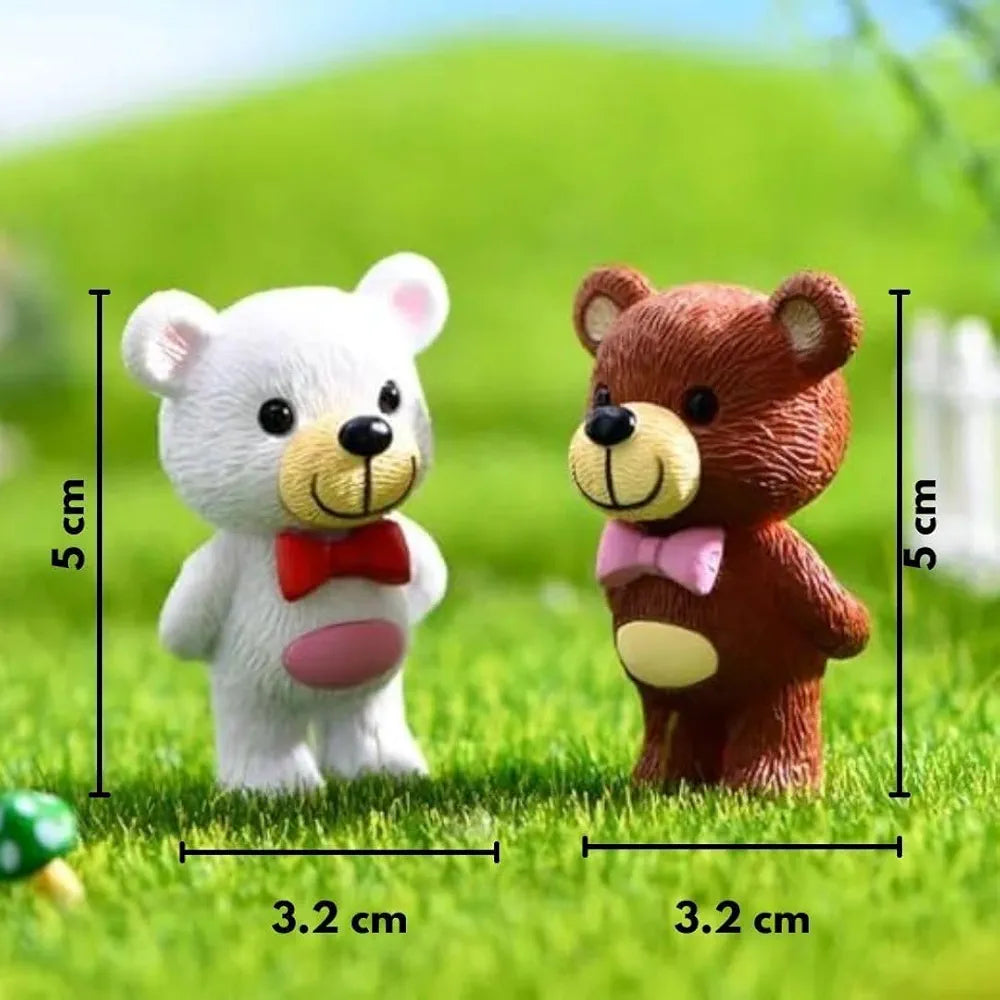 Satyam Kraft 1 Set  Resin Teddy Bear Miniature Figurines