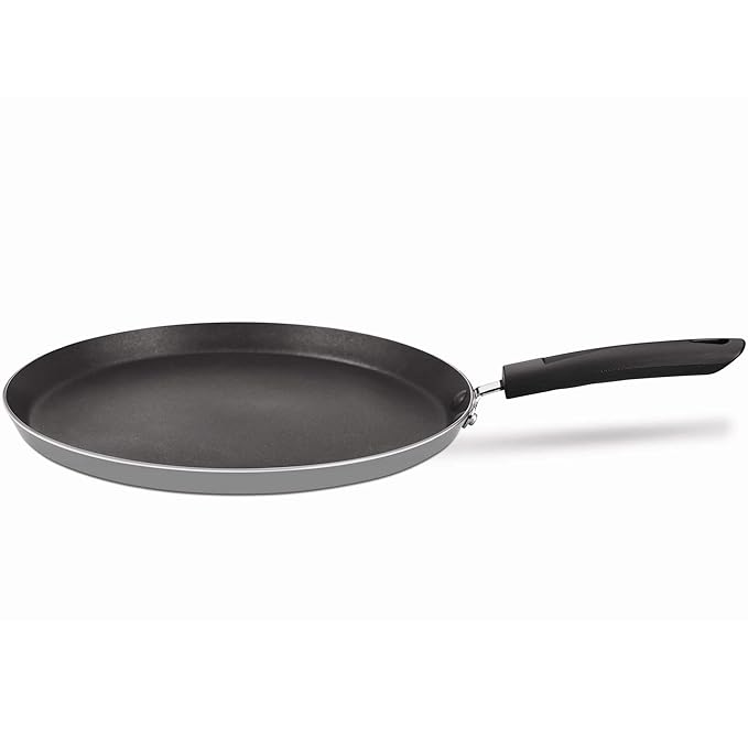 Milton Pro Cook Black Pearl Induction Omni Tawa Medium (Aluminium), 24 Cm - 572 gms