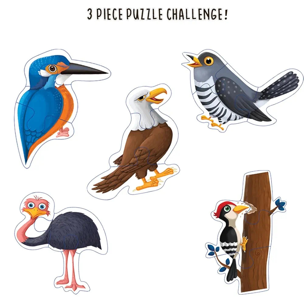 The Book Tree Birds Puzzle Box for Kids I Educational Toy for Kids Age 2+ I 60 Jigsaw Puzzle Pieces and 1 Story Book for Early Learning I A for Children by Majestic Book Club