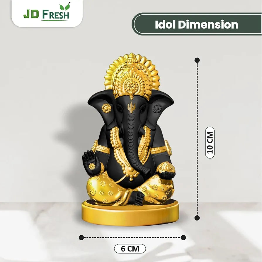 Jd Fresh Resin Ganesh Idol For Home - Orange
