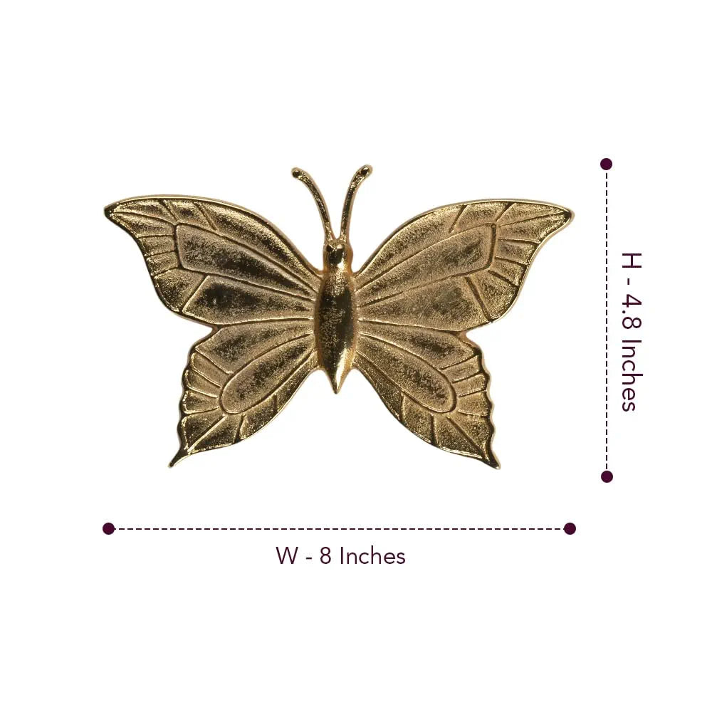 The Artment your Artistic Apartment Beauty of Butterfly Wall Décor Hanging Set of 5 Gold