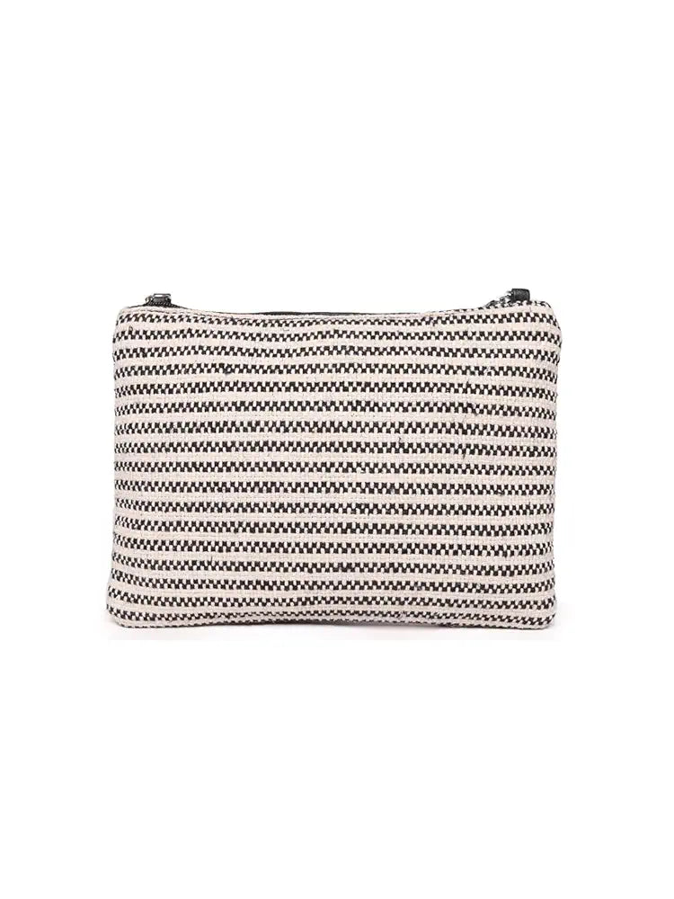 Astrid Handmade Macrame Flap Over Sling Bag For Girls And Women Colour Grey