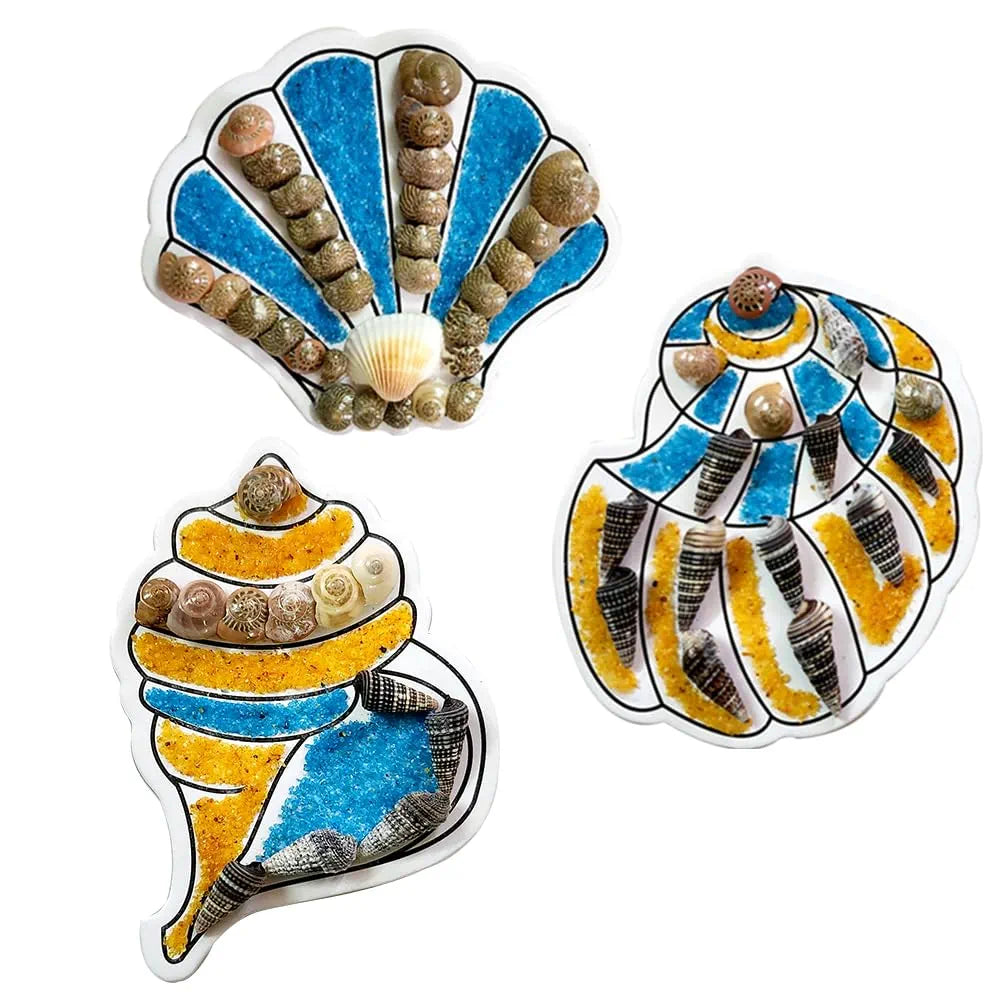 TOYKRAFTT Art N Craft Kit for Kids, Creative & DIY Toys, Kids Activity for Age of 8+ Year - Seashells Fridge Magnets