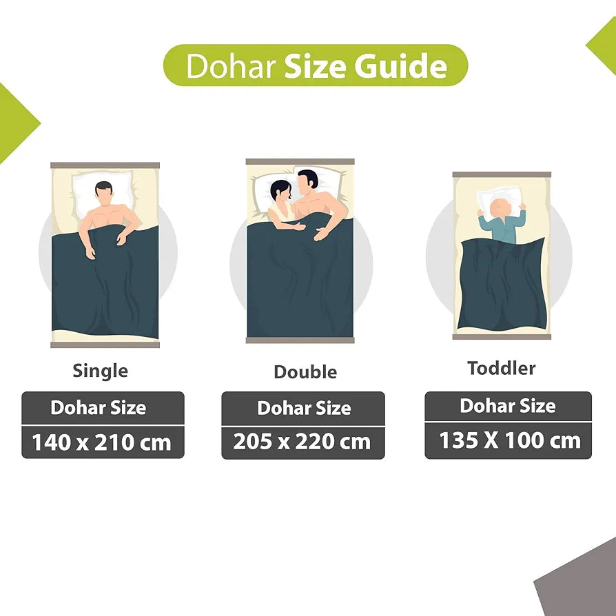 Divine Casa Emeraled 100% Cotton 120 GSM Reversible Triangle Geometric Printed Single Bed AC Dohar Blanket for Mild Winter Colour Jolly Green TC - 144