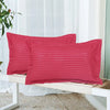 Cloth Fusion Glace Cotton Pillow Cover Set of 2 with Envelope Closure Soft Pillow Red