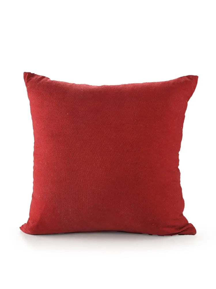 Sashaa World Cotton Check Cushion Colour Red And White