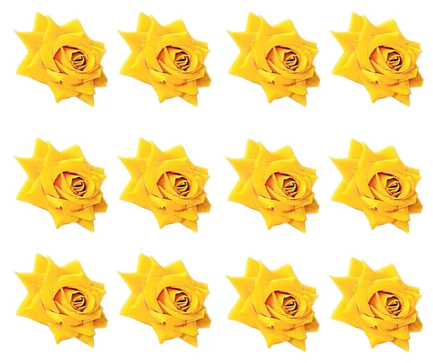 Premium Flower Artificial Floating Flowers Yellow-12