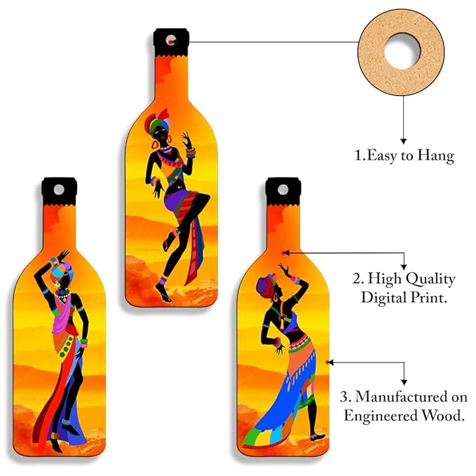 Sehaz Artworks Wall Hanging Decorative Items Home Decor Items for Wall African Dancing Girl