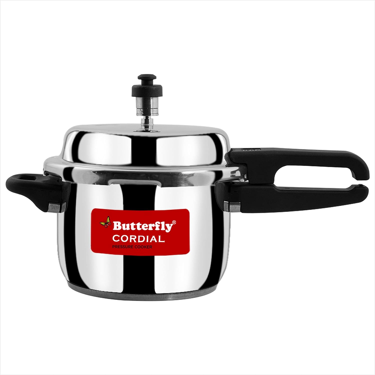 Butterfly Cordial 2, 3 & 5 Litres Pressure Cookers Set | Outer Lid | Superior Stainless Steel | Induction & Gas Stove Compatible