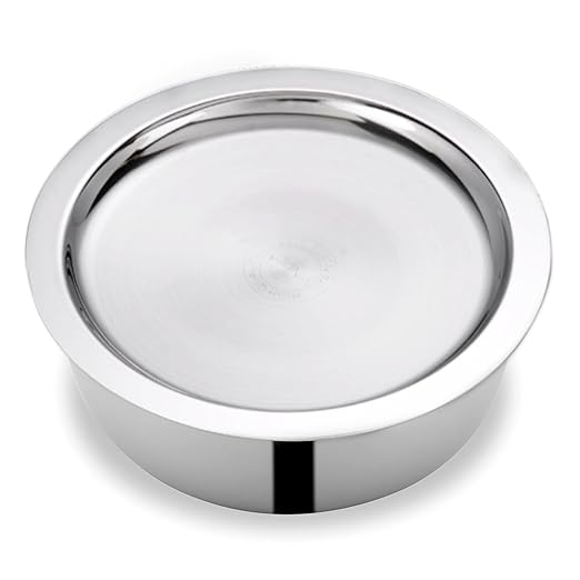 Attil Triply Stainless Steel Tope With Lid, Induction Base Tope Capacity 2 Litres | Patila With Stainless Steel Lid
