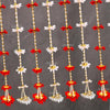 Side Hangings Red And White Flower Strings Pack Of 8 2 Cm