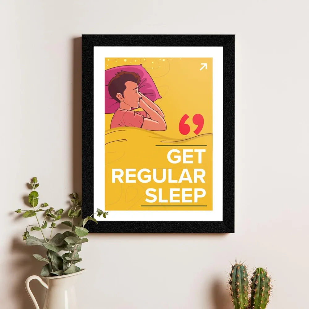 ArtX Paper Big Health Quotes Wall Frame Art PaintingAXF00117-MOT Set of 4