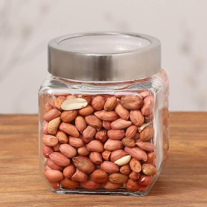 Femora Glass Jar - 500 Ml | 2 Pieces | Transparent